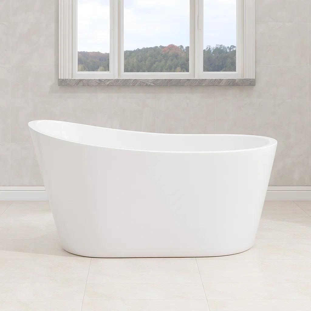 Vasca da bagno freestanding in acrilico bianco