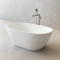 Vasca da bagno ovale freestanding in acrilico bianco