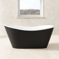Vasca da bagno freestanding in acrilico Nero/Bianco 170 cm