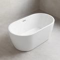Vasca da bagno in resina acrilica bianca ovale 170x80x60 cm