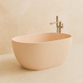 Vasca da bagno ovale in acrilico rosa