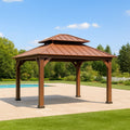 Gazebo da Giardino in Metallo Marrone