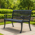 Panchina da Giardino in Metallo Nero