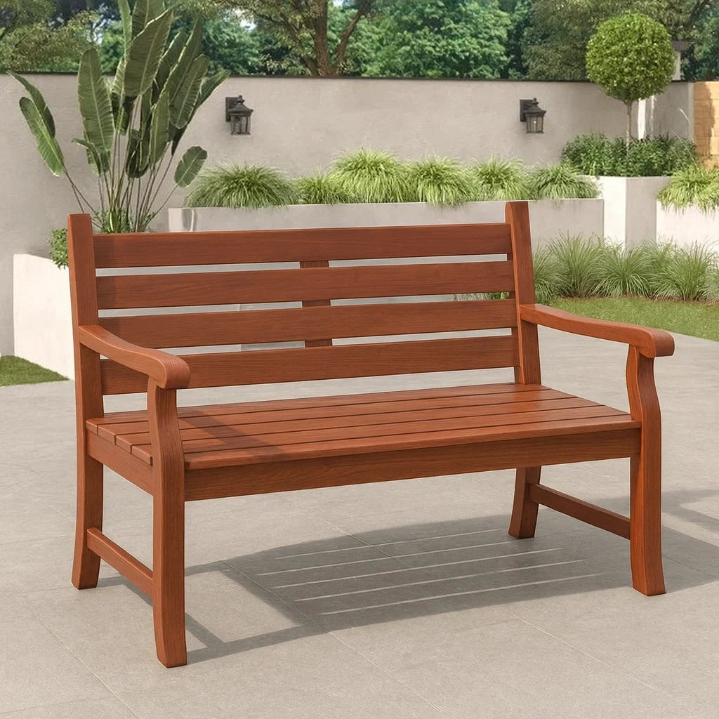 Panchina da Giardino in Legno Massello di Acacia 120 cm