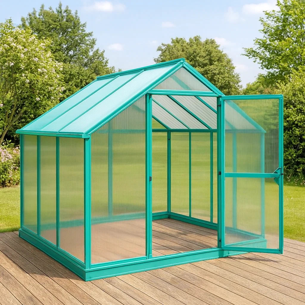 Serra da giardino in alluminio e policarbonato 250x190x195 cm Verde