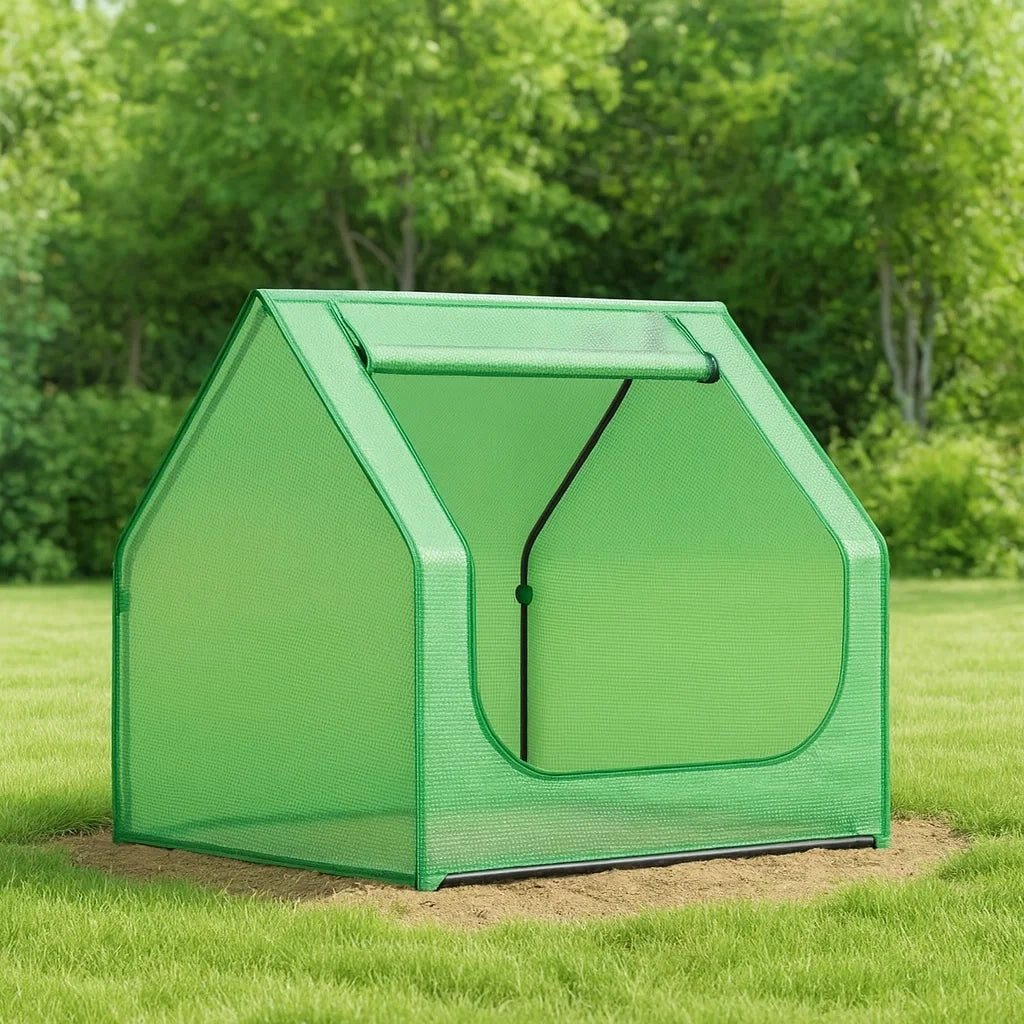 Serra da Giardino in Acciaio e Polietilene Verde 120x120x120 cm