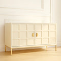 Credenza in Legno con Gambe in Metallo e Maniglie Dorate