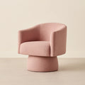 Poltrona in Tessuto Poliestere Rosa