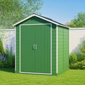 Capanno da Giardino in Legno Composito Verde 210x130x185 cm