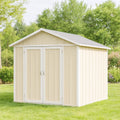 Capanno da Giardino in Plastica Beige 260x182x211 cm