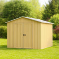 Capanno da Giardino in Acciaio Giallo 240x130x172 cm