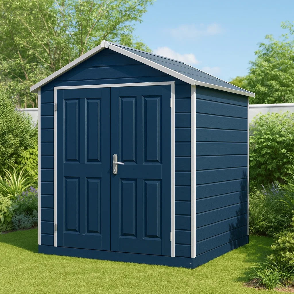 Capannone da Giardino in PVC Blu 200x180x190 cm