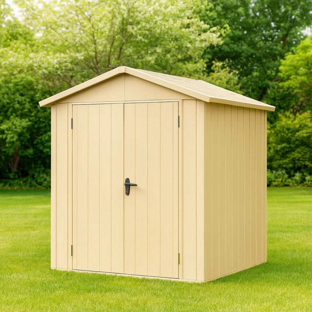 Capanno da Giardino in Resina Beige 200x150x210 cm